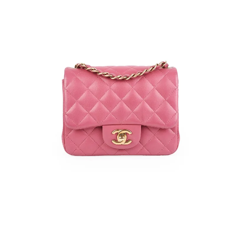 Chanel Vintage Inspired Handbag for Retro LoversChanel Square Mini Lambskin Pink