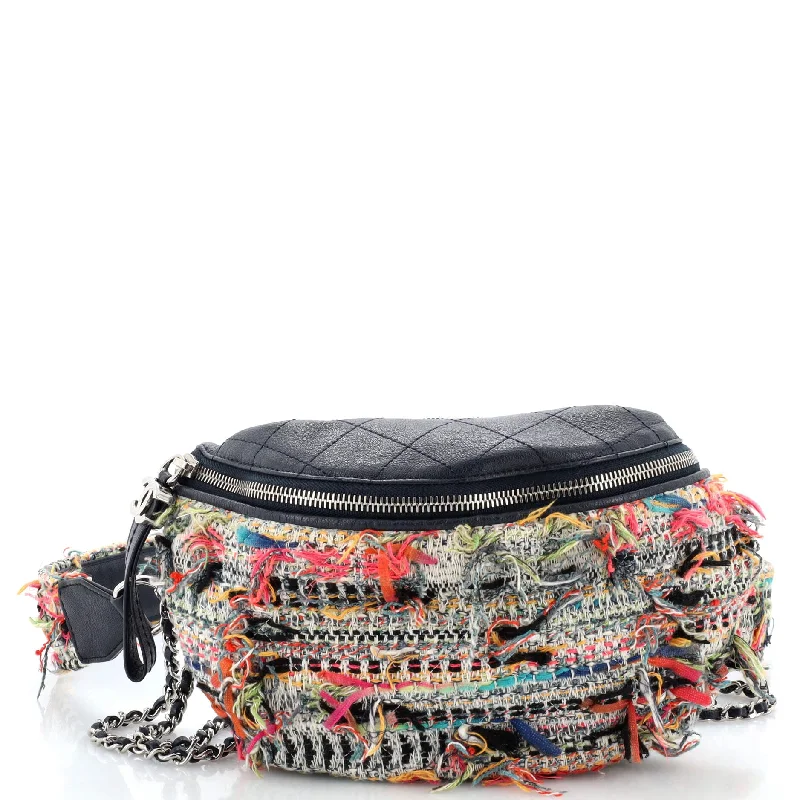 Chanel Colorful Handbag for Spring OutfitsConvertible Waist Bag Tweed with Quilted Leather