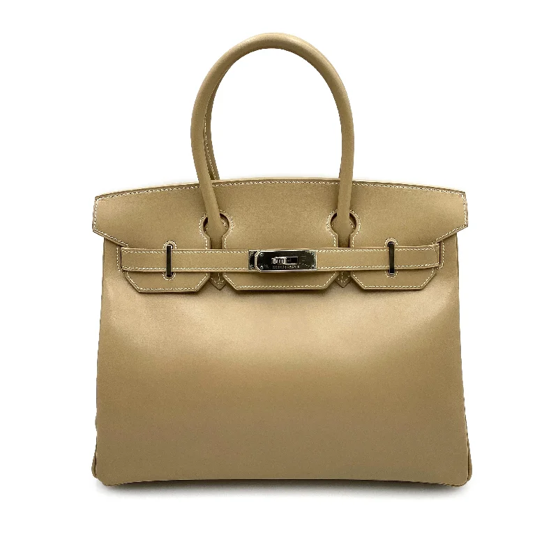 HERMES BIRKIN 30 BEIGE TYPE BOXCALF HAND BAG □G SHW 90232423