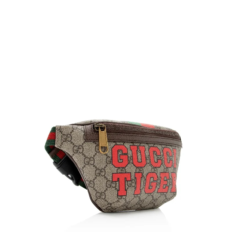 Women Gucci Sylvie bags with a detachable ribbon detailGucci GG Supreme Tiger Belt Bag (SHF-uOGrKL)