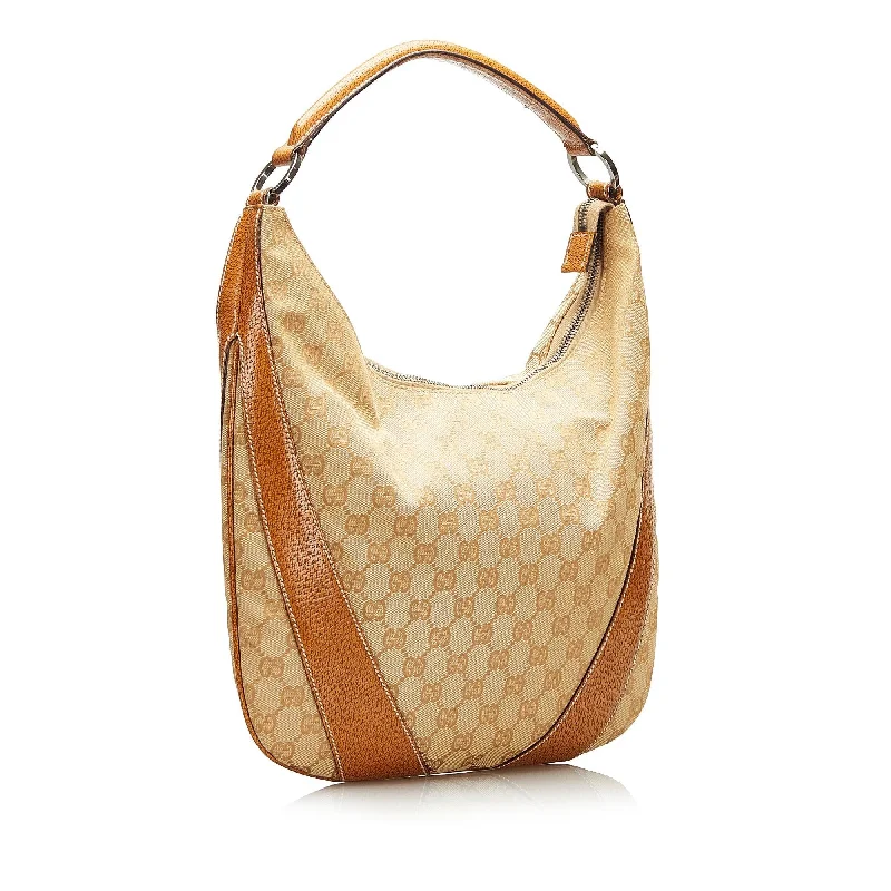 Gucci handbags for women with a beaded trimGucci GG Canvas Hobo (35114)