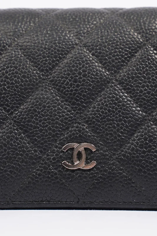 Chanel Black Handbag for Business MeetingsChanel Classic Flap Wallet Black Caviar Leather