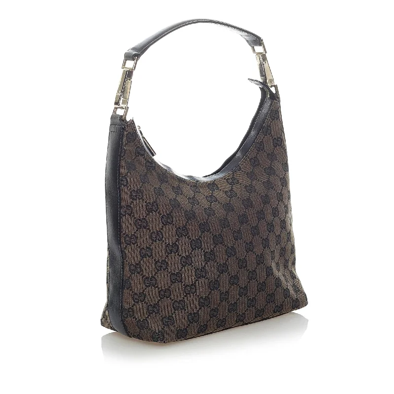 Women Gucci bags with a front - flap pocket for quick - access itemsGucci GG Canvas Handbag (32915)