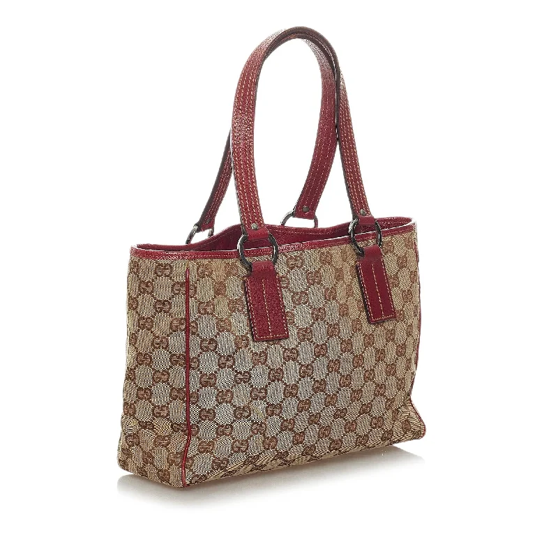 Gucci tote bags for women with a printed Gucci logoGucci GG Canvas Handbag (28498)