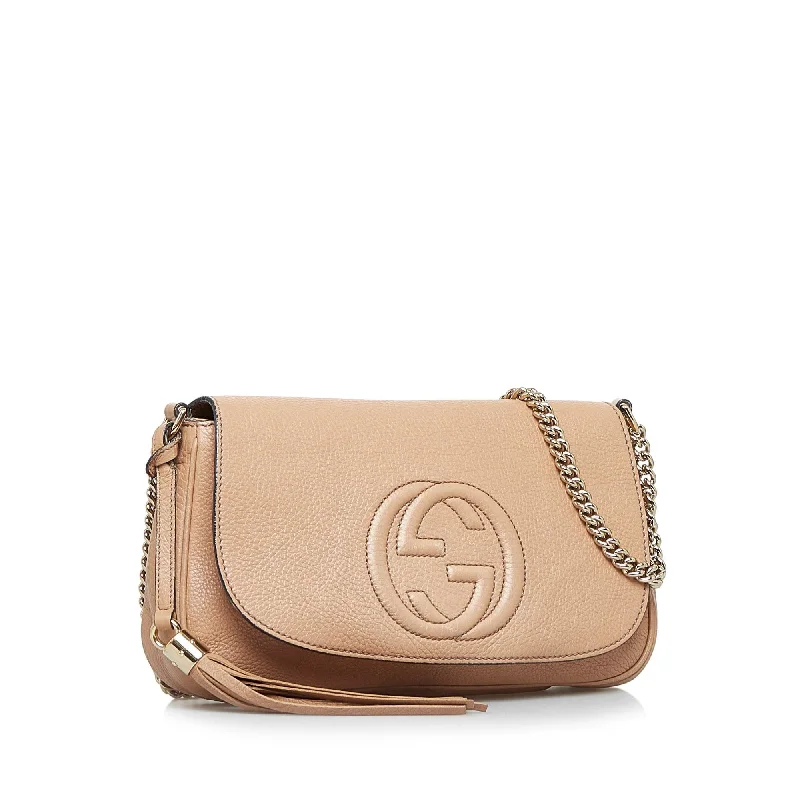 Gucci Marmont bags for women with gold - toned hardwareGucci Medium Soho Chain Crossbody Bag (SHG-Ro54WV)