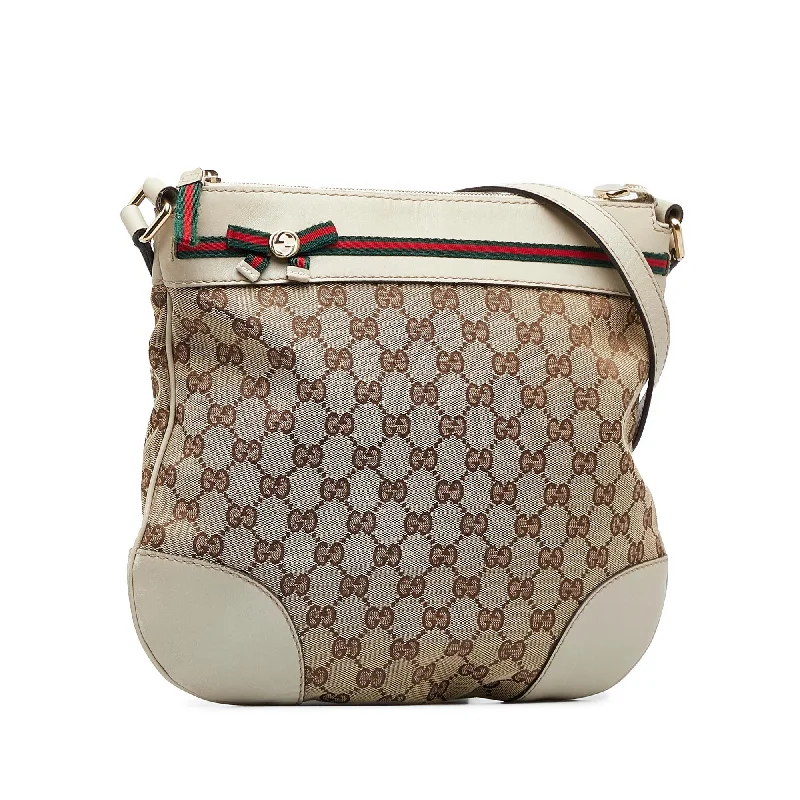 Women Gucci bags with a snap - button closure and a decorative charmGucci GG Canvas Mayfair Crossbody (SHG-h9O0eU)