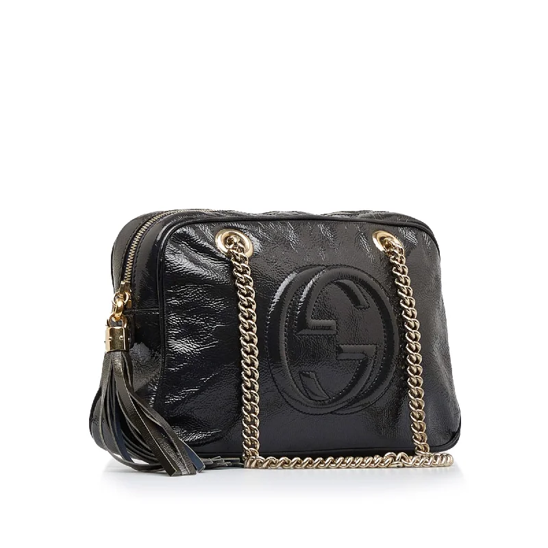 Gucci Marmont bags for women with gold - toned hardwareGucci Soho Chain Shoulder Bag (SHG-yzn8b1)