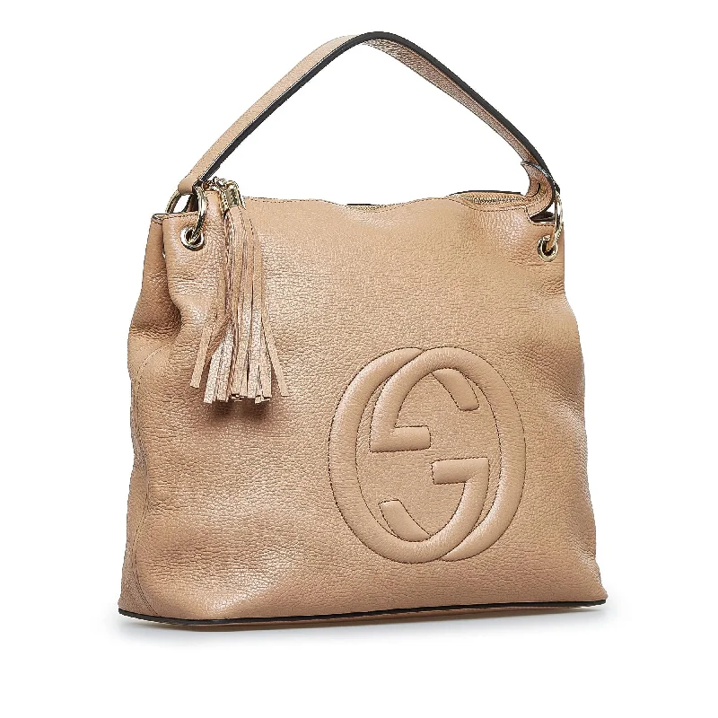 Women Gucci Sylvie bags with a leather - wrapped handleGucci Soho Leather Satchel (SHG-u8gGup)