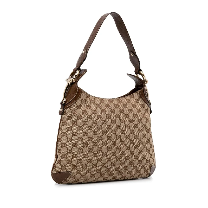 Gucci handbags for women with a patent - leather finishGucci GG Canvas Horsebit Creole (SHG-7WckAN)