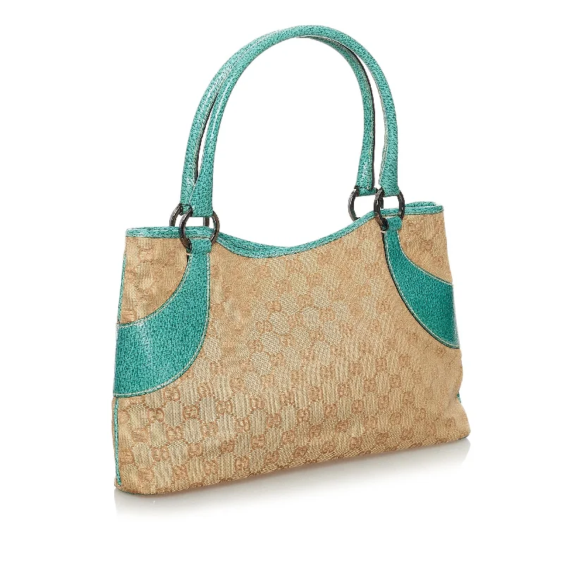 Women Gucci Sylvie bags with a crystal - embellished web stripeGucci GG Canvas Handbag (33761)