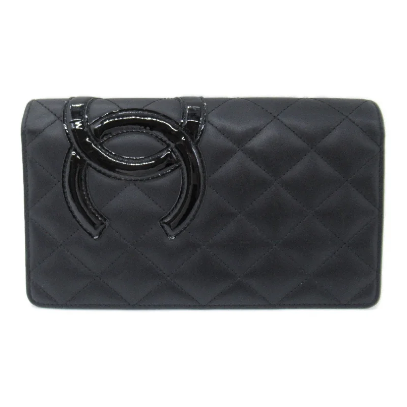 Chanel Medium Tote Bag for Office LadiesCHANEL Cambon Line ZIP long wallet Black leather enamel