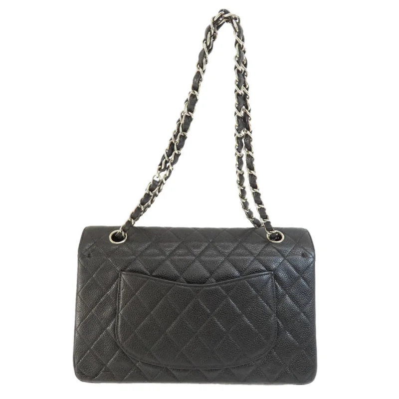 Chanel Quilted Leather Shoulder Bag for FashionistasCHANEL Chain Shoulder Matelasse Bag Caviar Skin Women's