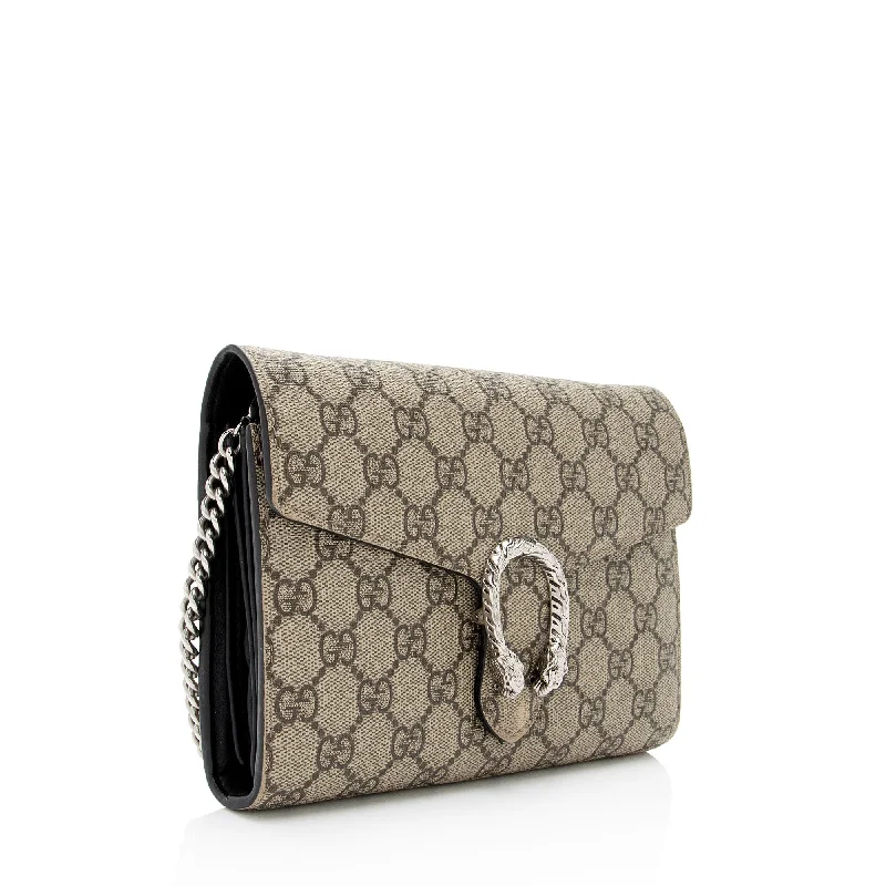 Women Gucci bags with a detachable mobile phone holderGucci GG Supreme Dionysus Chain Wallet (SHF-kphRMU)