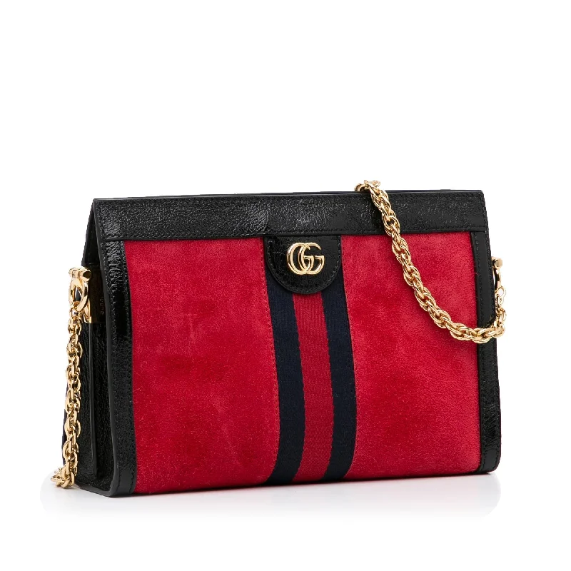 Ladies Gucci shoulder bags with a wide - width strapGucci Small Ophidia Chain Crossbody (SHG-lcHr7Q)