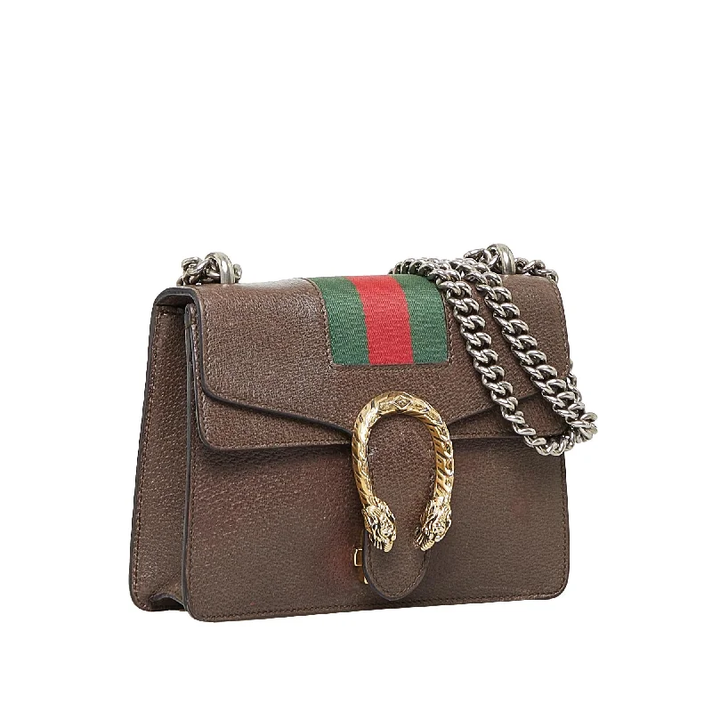 Gucci Marmont bags for women with a contrast - colored interiorGucci Mini Dionysus Web Crossbody (SHG-vJd3bm)