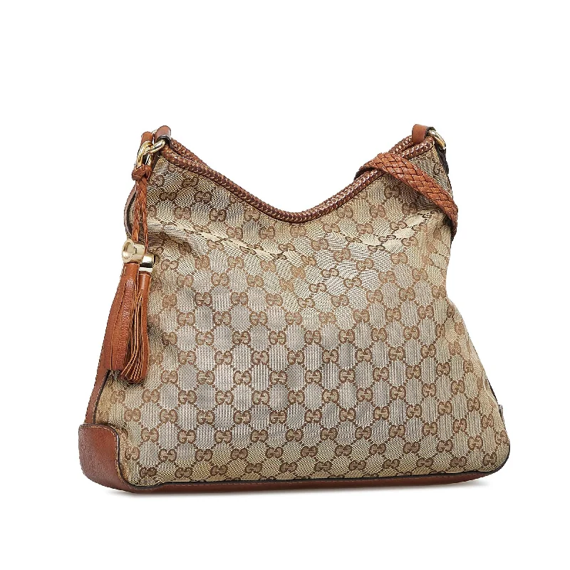 Ladies Gucci Dionysus bags with a chain - link shoulder strapGucci GG Canvas Marrakech Shoulder Bag (SHG-eTLpnQ)