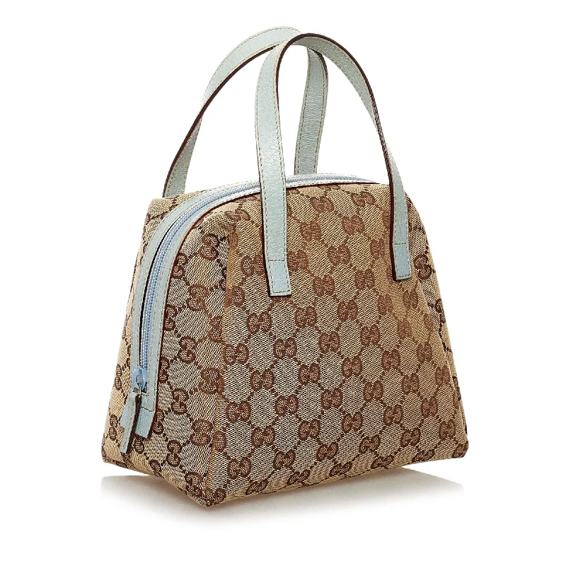 Gucci handbags for women with a back - zip pocketGucci GG Canvas Handbag (32880)