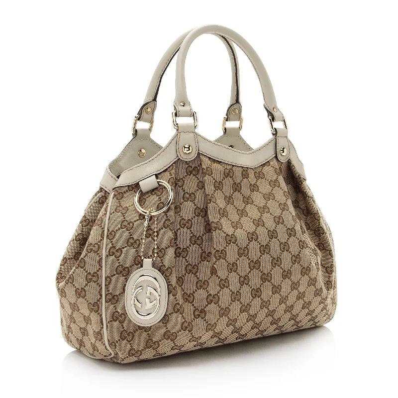 Gucci Marmont bags for women with gold - toned hardwareGucci GG Canvas Sukey Medium Tote (SHF-wVz7XZ)