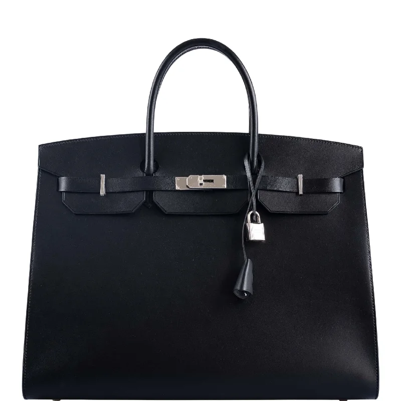 Hermès Birkin 40 Sellier Noir Hunter Vache Palladium Hardware