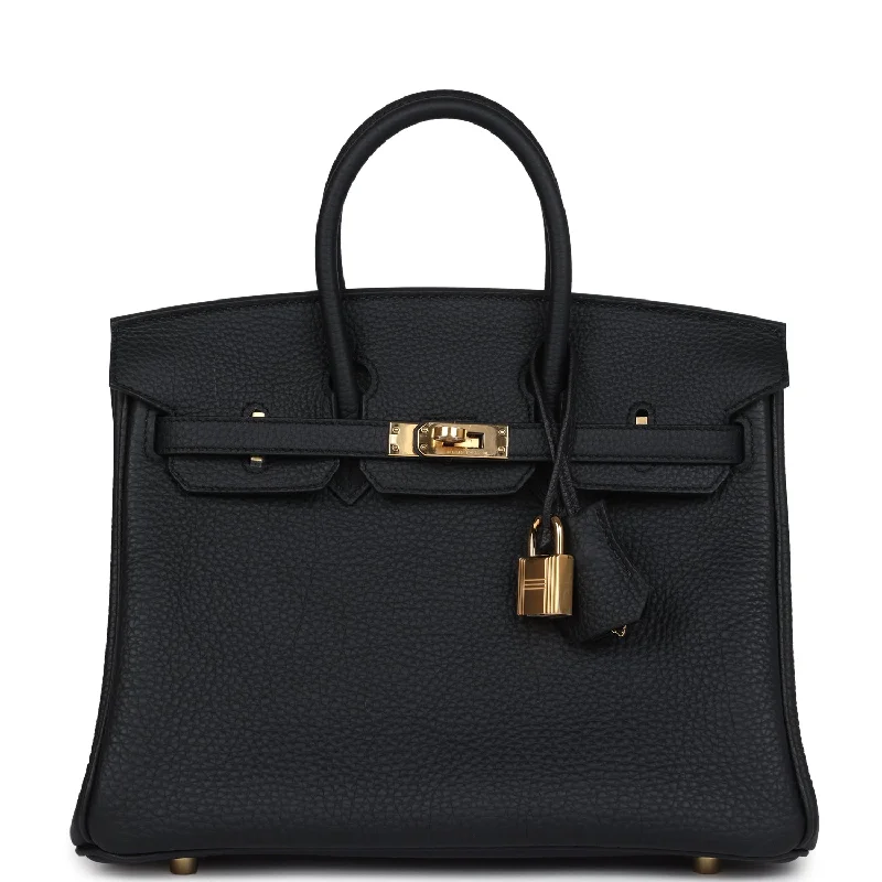 Hermes Birkin 25 Black Togo Gold Hardware