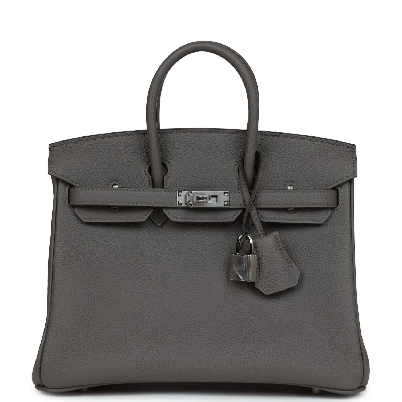 Hermes Birkin 25 Etain Togo Palladium Hardware