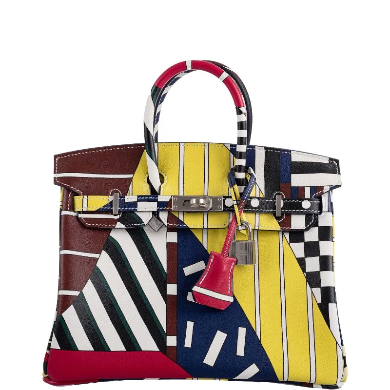 Hermès Birkin 25 "One Two Three And Away We Go!" Limited Edition By Nigel Peak Multicolor Swift Leather Palladium Hardware