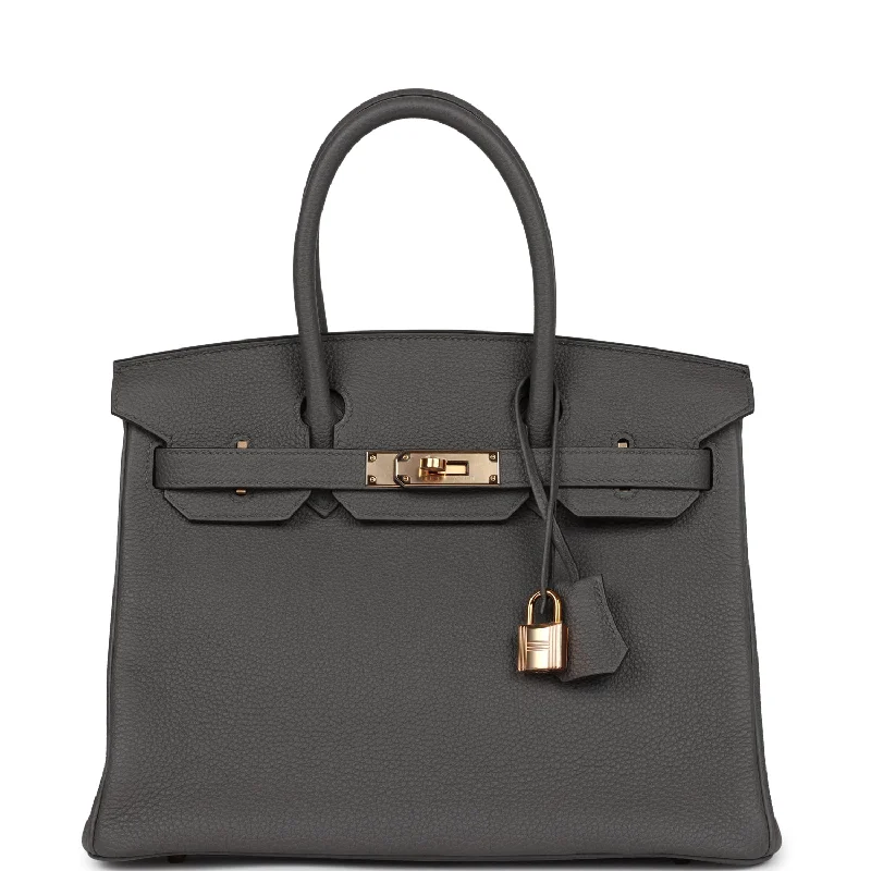 Hermes Birkin 30 Etain Togo Rose Gold Hardware