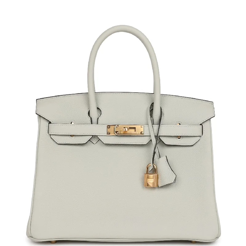 Hermes Birkin 30 Gris Neve Togo Gold Hardware