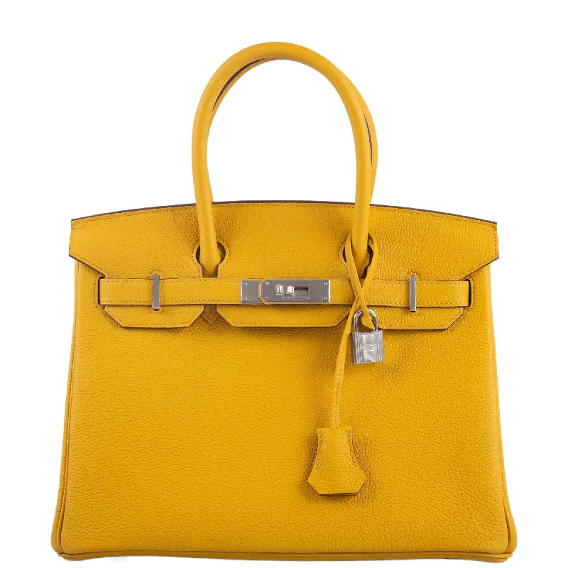 Hermès Birkin 30 Jaune Ambre Togo Palladium Hardware