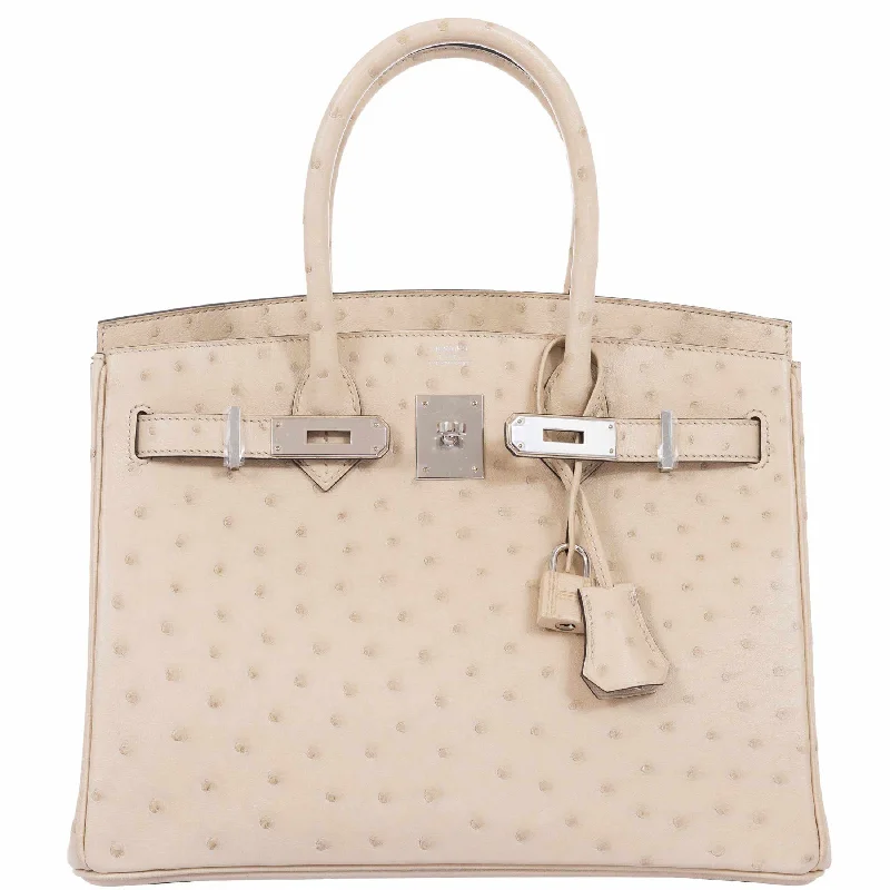 Hermès Birkin 30 Parchemin Ostrich Palladium Hardware