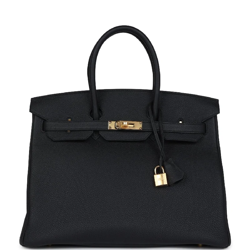 Hermes Birkin 35 Black Togo Gold Hardware