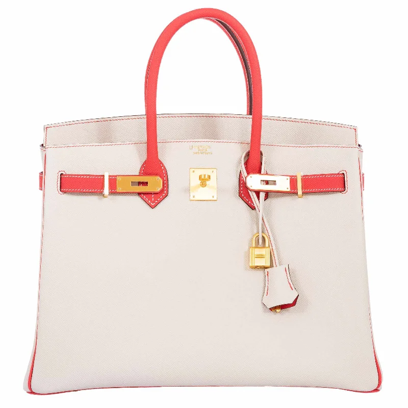 Hermès Birkin 35 HSS Craie, Rose Jaipur Epsom Brushed Gold Hardware