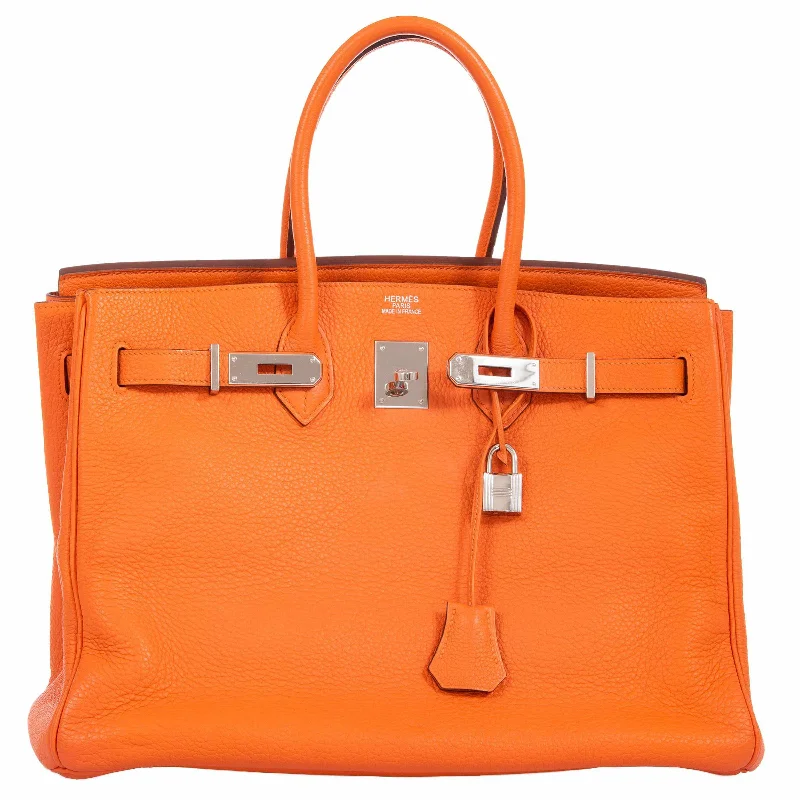 Hermès Birkin 35 Orange Clemence Palladium Hardware