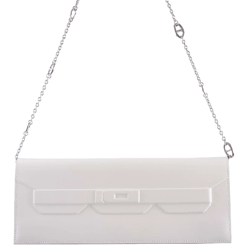 Hermès Birkin Shadow Clutch Swift Gris Pale