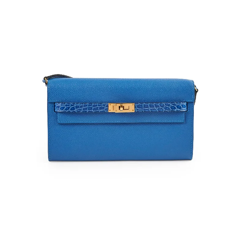 Hermes Kelly To Go Epsom/Alligator Mykonos/Bleu Zellige 2021