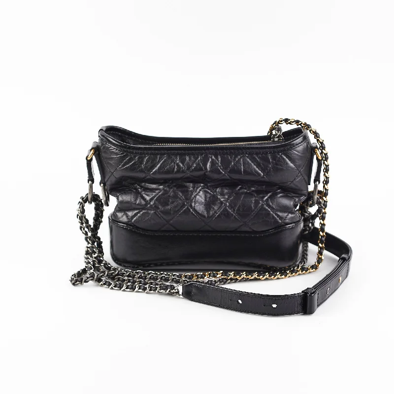 Chanel Quilted Leather Shoulder Bag for FashionistasChanel Small Garbielle Black Bag