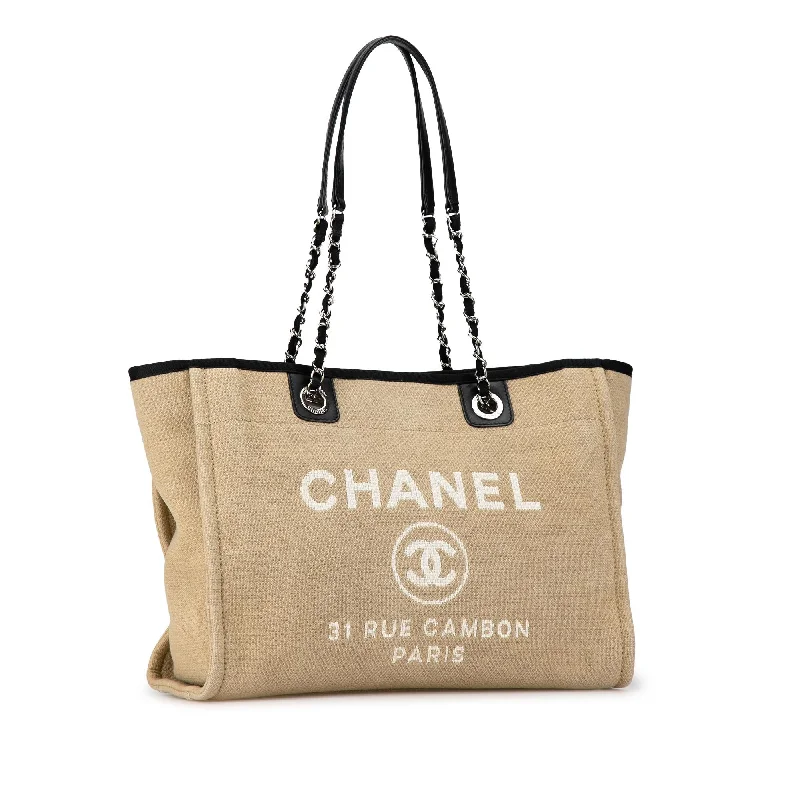 Chanel Handbag with Adjustable Strap for ComfortChanel Small Canvas Deauville Tote (1L4Nhk)