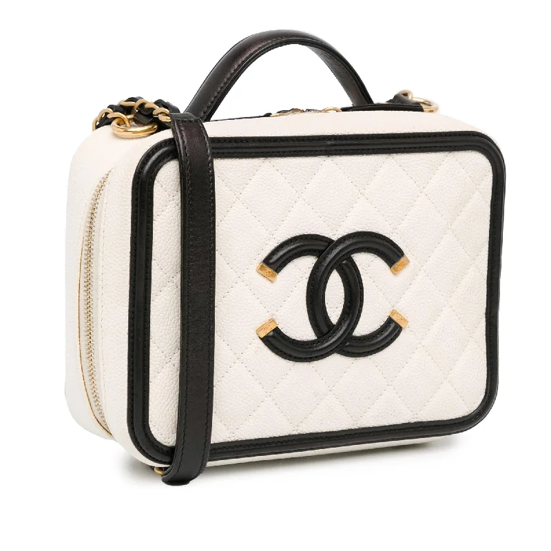 Chanel Lightweight Handbag for Daily ErrandsChanel Small Caviar CC Filigree Vanity Case (fHirT4)