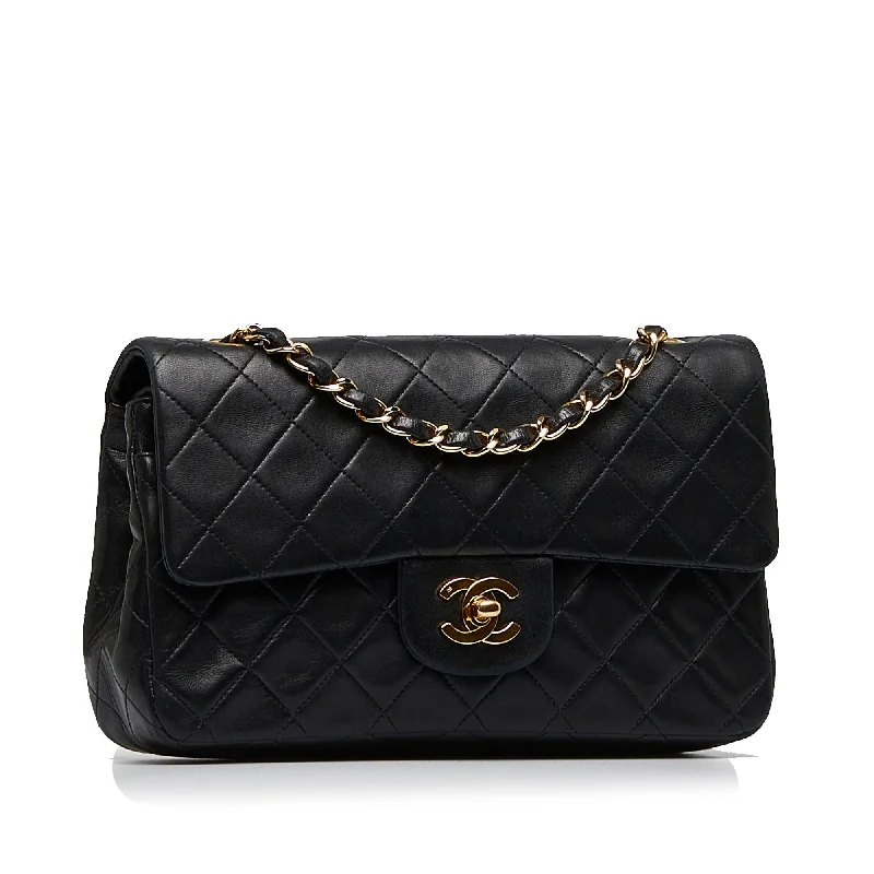 Chanel Handbag with Adjustable Strap for ComfortChanel Small Classic Lambskin Double Flap (dSInHK)