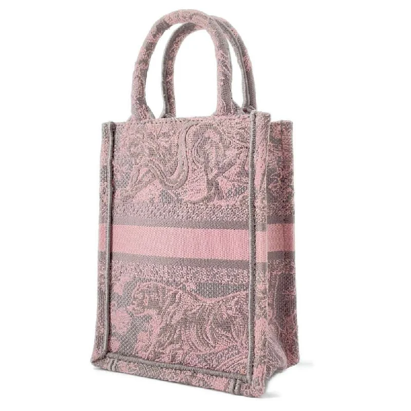 Christian Dior handbags with a snap - button closure and a decorative buckleDior Dioriviera Book Tote Phone Bag Pink S5555CRGO_M89E Canvas Size Mini