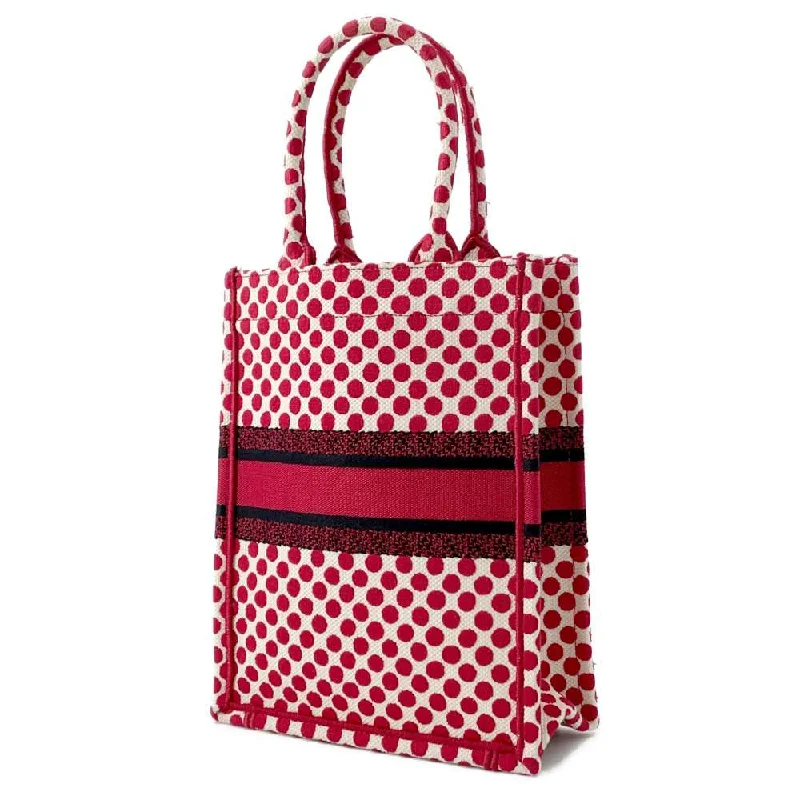 Christian Dior handbags with a back - pocket for quick storageDior Dior Amour Vertical Book Tote Dot Red Canvas