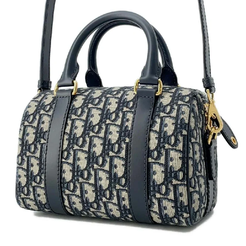 Fashion - forward Christian Dior tote bags for the modern womanDior Groove 20 2way Boston Navy M1364UTZQ_M928 Canvas Leather Size Small