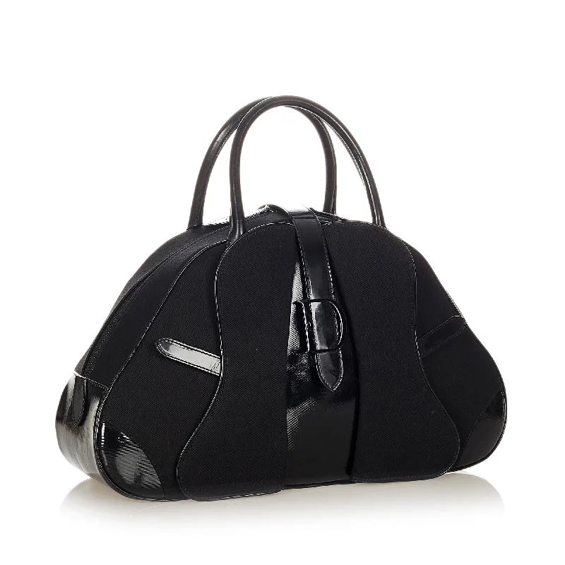 High - fashion Christian Dior bags with a geometric patternDior Double Saddle Nylon Dome Bag (23599)