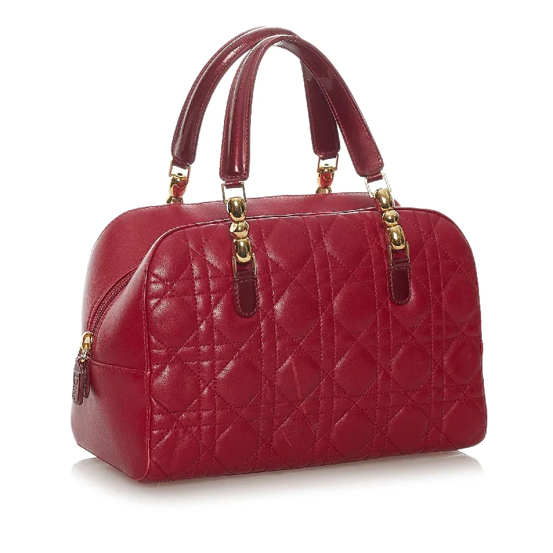 High - fashion Christian Dior bags with a geometric patternChristian Dior Cannage Malice Leather Handbag (27572)