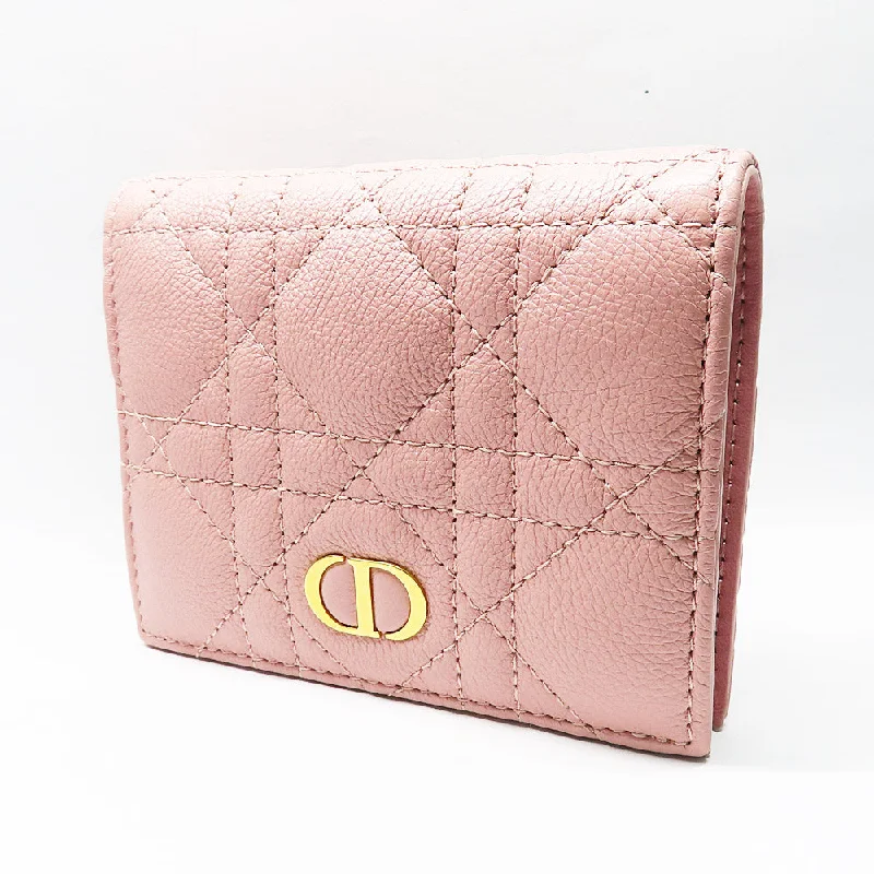 Contemporary Christian Dior handbags with a unique shapeDior Dior Caro Caro Saffron Multi-Color Antique Pink Mini Wallet S5137URXU_M45E Lady Wallet