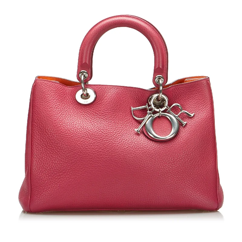 Christian Dior Saddle bags with a patent leather finish for a shiny lookDior Diorissimo HandBag Medium Red