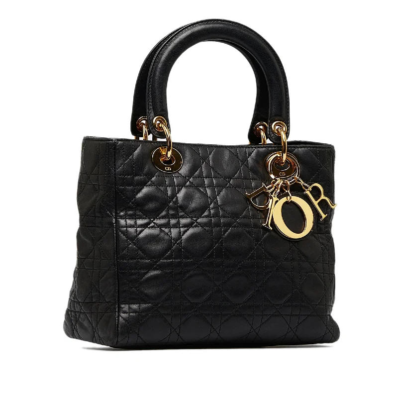 Fashion - forward Christian Dior tote bags for the modern womanDior Lady Dior Medium Black Cannage Quilted Leather