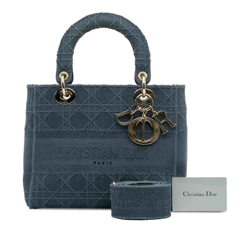 Christian Dior bags with a detachable coin purse insideDior Lady D-Lite Medium Blue